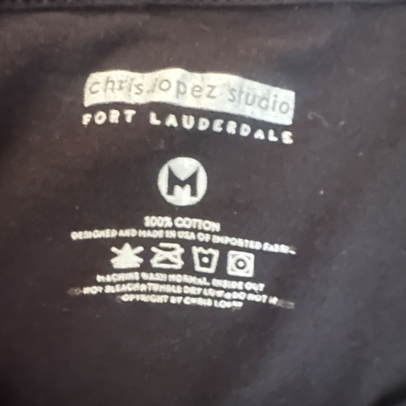 Chris Lopez Gel Logo T Shirt Medium Gently worn 100% cotton 20" armpit to armpit - Picture 5 of 5